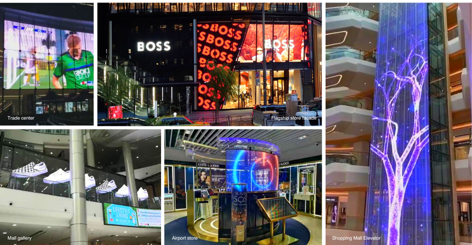 Transparent LEDwall installations