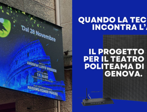 Una insegna a LED per il Politeama di Genova